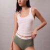 Cueca slip de cintura alta em malha Cotton Stretch de algodão Cueca slip de cintura alta em malha Cotton Stretch de algodão