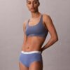 Cueca slip de cintura alta em malha Cotton Stretch de algodão Cueca slip de cintura alta em malha Cotton Stretch de algodão