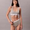 Cueca slip de cintura alta em malha Cotton Stretch de algodão Cueca slip de cintura alta em malha Cotton Stretch de algodão