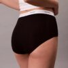 Cueca slip de cintura alta em malha Cotton Stretch de algodão Cueca slip de cintura alta em malha Cotton Stretch de algodão