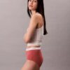 Cueca slip de cintura alta em malha Cotton Stretch de algodão Cueca slip de cintura alta em malha Cotton Stretch de algodão