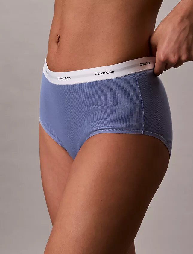 Cueca slip de cintura alta em malha Cotton Stretch de algodão Cueca slip de cintura alta em malha Cotton Stretch de algodão