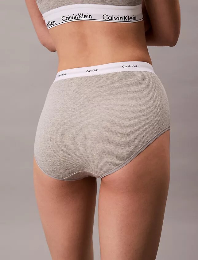 Cueca slip de cintura alta em malha Cotton Stretch de algodão Cueca slip de cintura alta em malha Cotton Stretch de algodão
