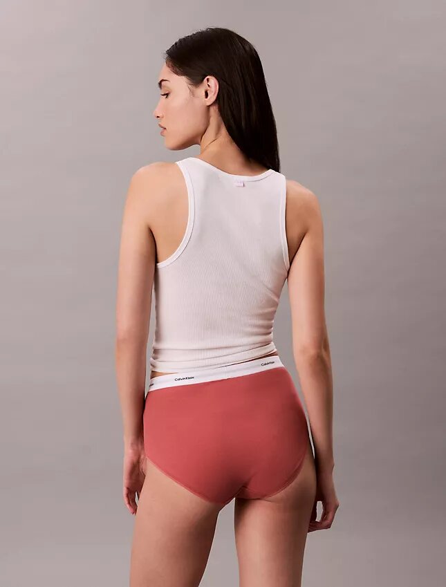 Cueca slip de cintura alta em malha Cotton Stretch de algodão Cueca slip de cintura alta em malha Cotton Stretch de algodão