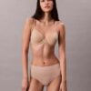 Cueca slip de cintura alta sem costuras com costura flexível