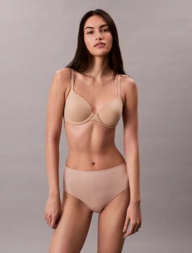 Cueca slip de cintura alta sem costuras com costura flexível