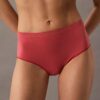 Cueca slip de cintura alta sem costuras com costura flexível