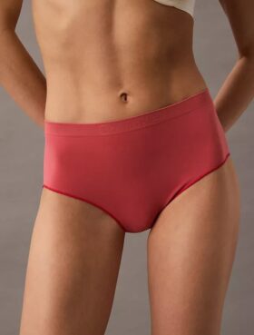 Cueca slip de cintura alta sem costuras com costura flexível