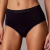 Cueca slip de cintura alta sem costuras com costura flexível