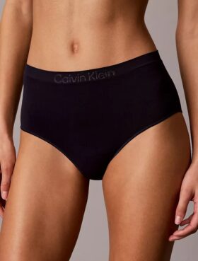 Cueca slip de cintura alta sem costuras com costura flexível