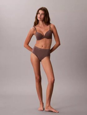 Cueca slip de cintura alta sem costuras com costura flexível