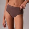 Cueca slip de cintura alta sem costuras com costura flexível