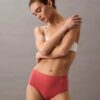 Cueca slip de cintura alta sem costuras com costura flexível