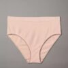 Cueca slip de cintura alta sem costuras com costura flexível