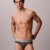 Cueca slip de cintura baixa em microfibra elástica Cueca slip de cintura baixa em microfibra elástica