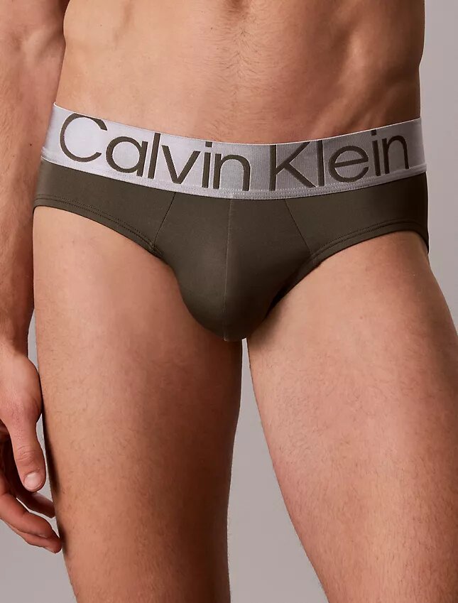 Cueca slip de cintura baixa em microfibra elástica Cueca slip de cintura baixa em microfibra elástica
