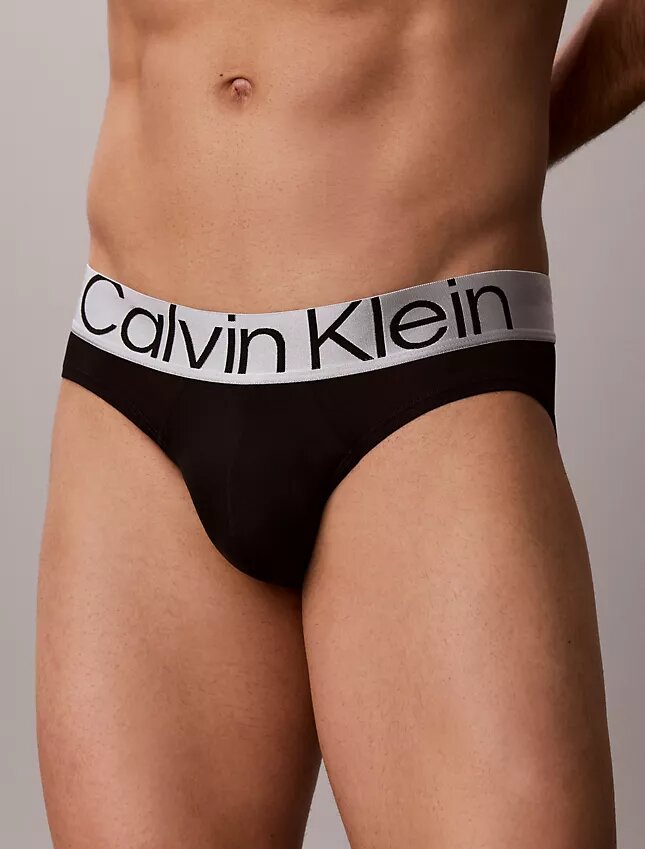 Cueca slip de cintura baixa em microfibra elástica Cueca slip de cintura baixa em microfibra elástica