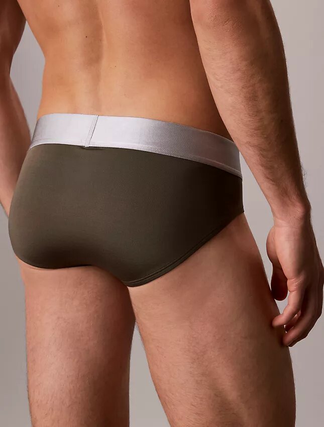 Cueca slip de cintura baixa em microfibra elástica Cueca slip de cintura baixa em microfibra elástica