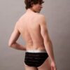 Cueca slip de cintura baixa em microfibra escovada elástica Cueca slip de cintura baixa em microfibra escovada elástica
