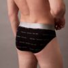Cueca slip de cintura baixa em microfibra escovada elástica Cueca slip de cintura baixa em microfibra escovada elástica