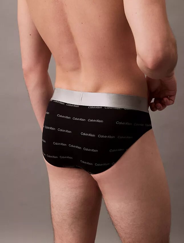 Cueca slip de cintura baixa em microfibra escovada elástica Cueca slip de cintura baixa em microfibra escovada elástica