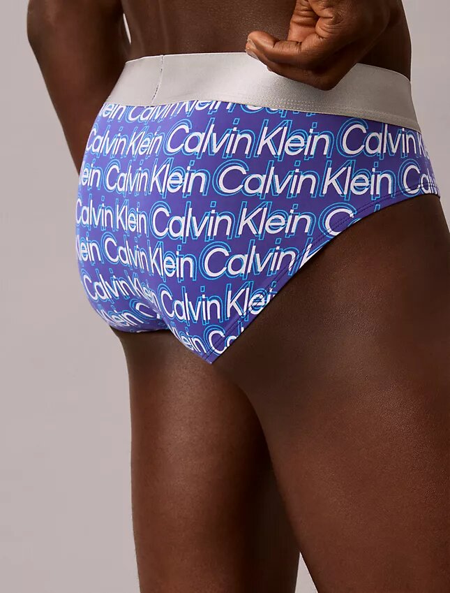 Cueca slip de cintura baixa em microfibra escovada elástica Cueca slip de cintura baixa em microfibra escovada elástica