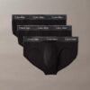 Cueca slip de cintura baixa Icon em Cotton Stretch metalizado, embalagem de 3 unidades