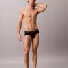Cueca slip de cintura baixa Icon em Cotton Stretch metalizado, embalagem de 3 unidades