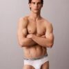 Cueca slip de cintura baixa Icon em Cotton Stretch metalizado, embalagem de 3 unidades