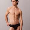 Cueca slip de cintura baixa Icon em Cotton Stretch metalizado, embalagem de 3 unidades