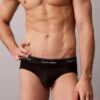 Cueca slip de cintura baixa Icon em Cotton Stretch metalizado, embalagem de 3 unidades