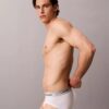 Cueca slip de cintura baixa Icon em Cotton Stretch metalizado, embalagem de 3 unidades