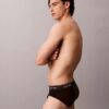Cueca slip de cintura baixa Icon em Cotton Stretch metalizado, embalagem de 3 unidades