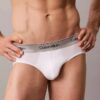 Cueca slip de cintura baixa Icon em Cotton Stretch metalizado, embalagem de 3 unidades