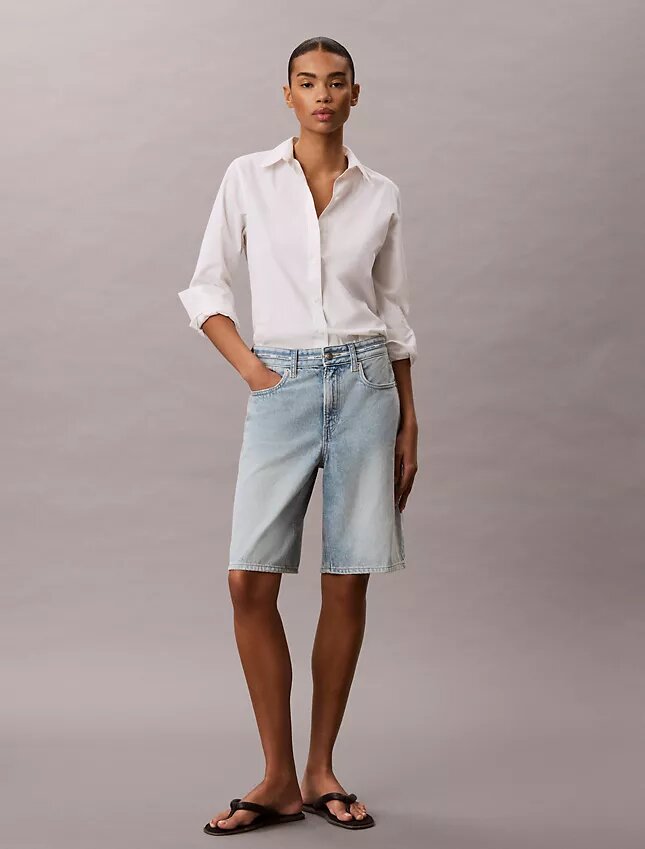 Denim Bermudas com logótipo Denim Bermudas com logótipo