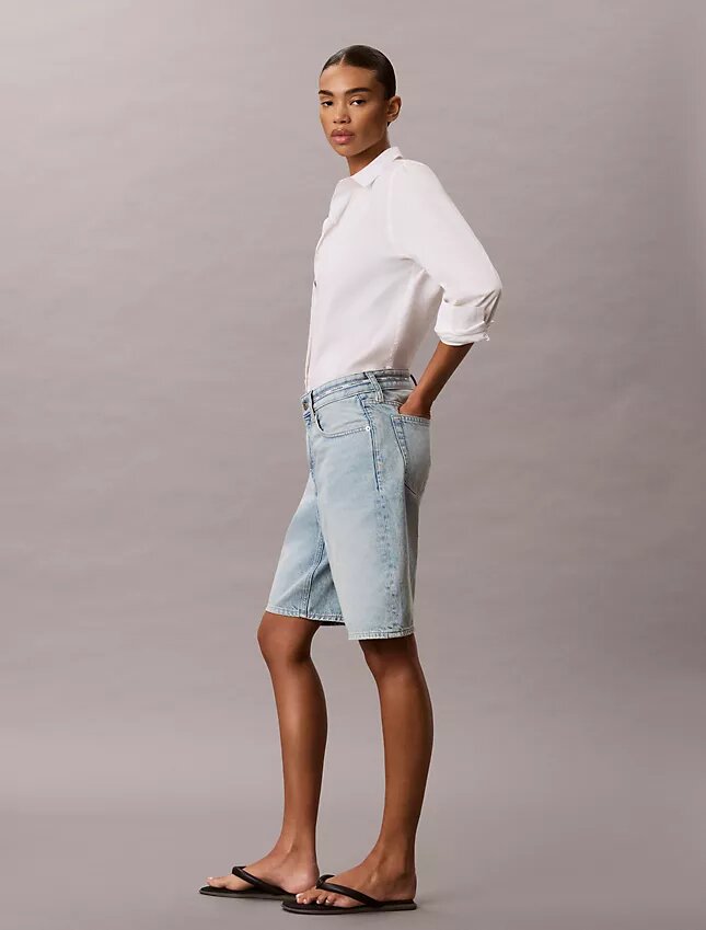 Denim Bermudas com logótipo Denim Bermudas com logótipo