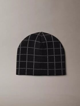 Gorro em jacquard xadrez