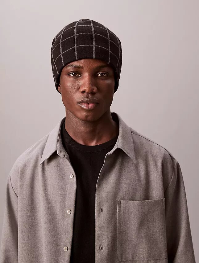 Gorro em jacquard xadrez Gorro em jacquard xadrez