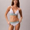 Icon Bralette triangular com riscas em algodão e Modal, com forro leve