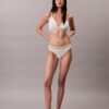Icon Bralette triangular com riscas em algodão e Modal, com forro leve