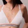 Icon Bralette triangular com riscas em algodão e Modal, com forro leve