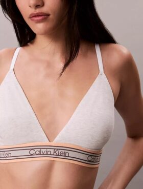 Icon Bralette triangular com riscas em algodão e Modal, com forro leve