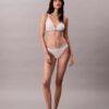 Icon Bralette triangular com riscas em algodão e Modal, com forro leve