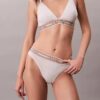 Icon Bralette triangular com riscas em algodão e Modal, com forro leve