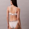 Icon Bralette triangular com riscas em algodão e Modal, com forro leve