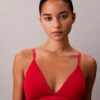 Icon Bralette Triangular em Algodão Modal Metalizado com Forro Ligeiro
