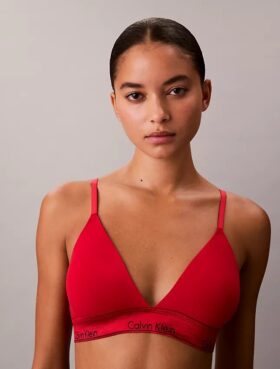 Icon Bralette Triangular em Algodão Modal Metalizado com Forro Ligeiro