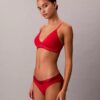 Icon Bralette Triangular em Algodão Modal Metalizado com Forro Ligeiro
