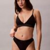 Icon Bralette Triangular em Algodão Modal Metalizado com Forro Ligeiro