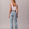Jeans curtos de cintura alta em mistura de Lyocell Jeans curtos de cintura alta em mistura de Lyocell
